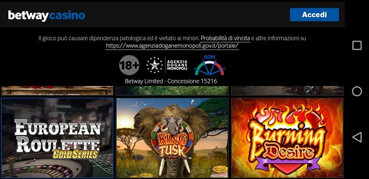 bonus_benvenuto_betway_casino_app_mobile
