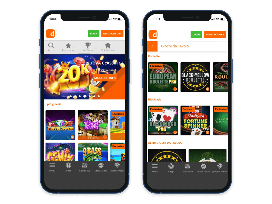 gioco digitale casino mobile