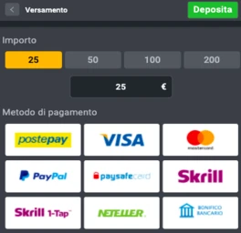 deposito su planetwin365