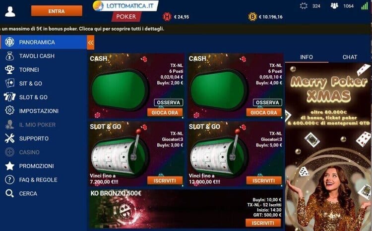 la piattaforma Lottomatica poker