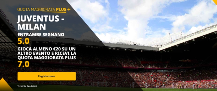 quota maggiorata betfair