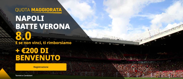 la quota maggiorata betfair