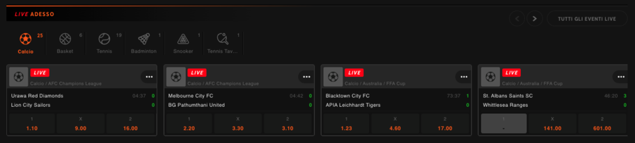 scommesse live 888sport