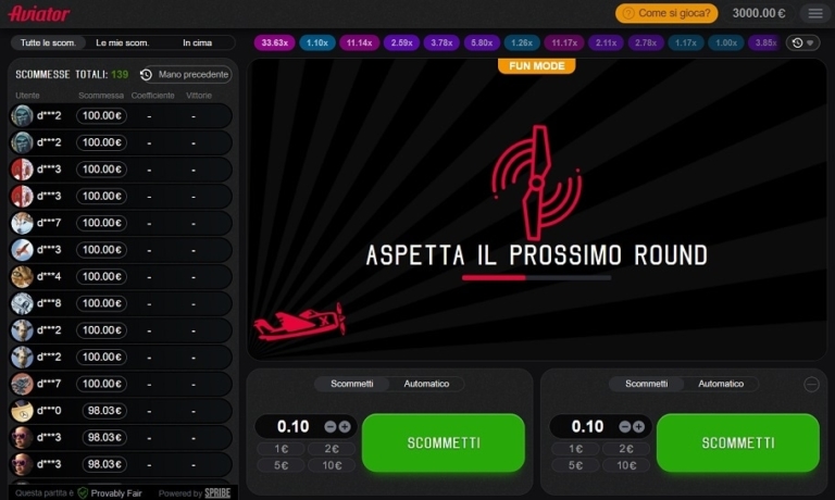 Valutazioni degli utenti sulla demo della slot Aviator