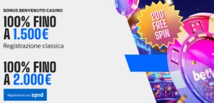 betway casino bonus screen