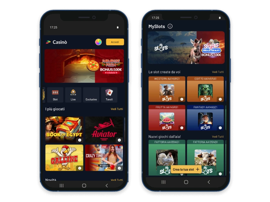 eurobet casino app screen