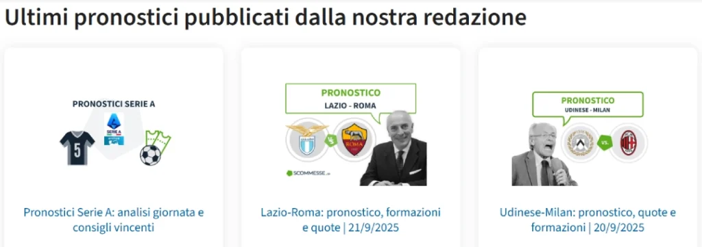 pronostici scommesse.io screenshot