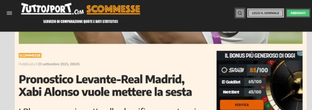 tuttosport pronostici