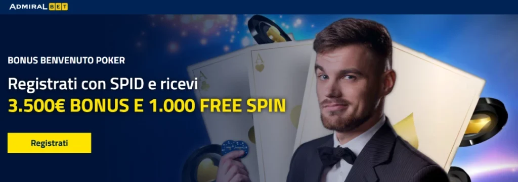 admiralbet poker bonus screen