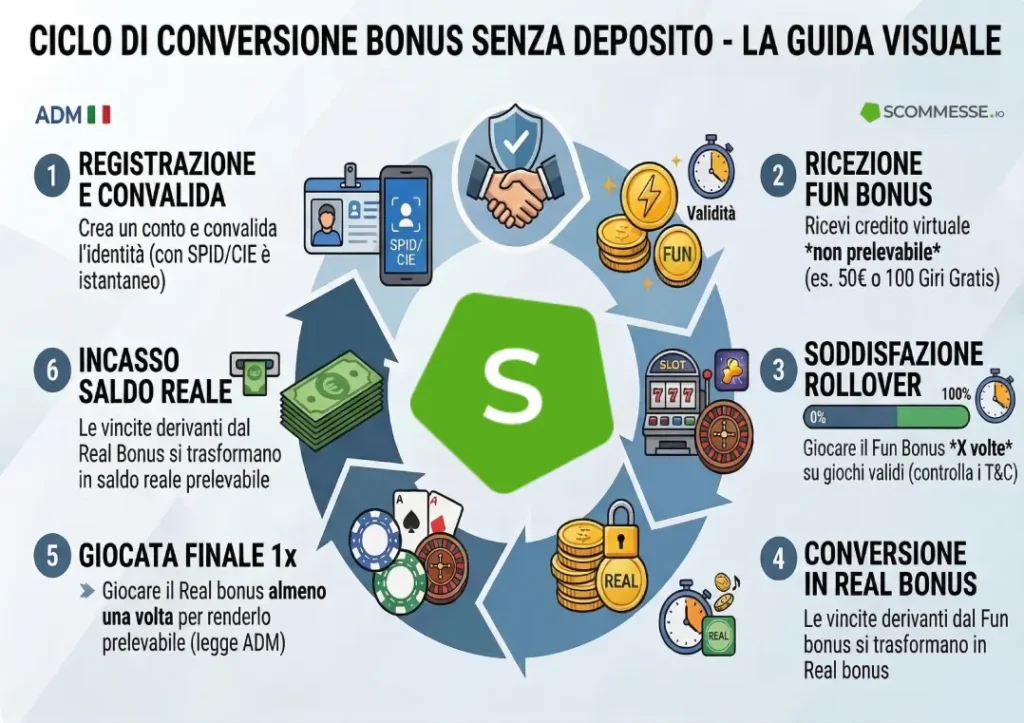 conversione bonus senza deposito