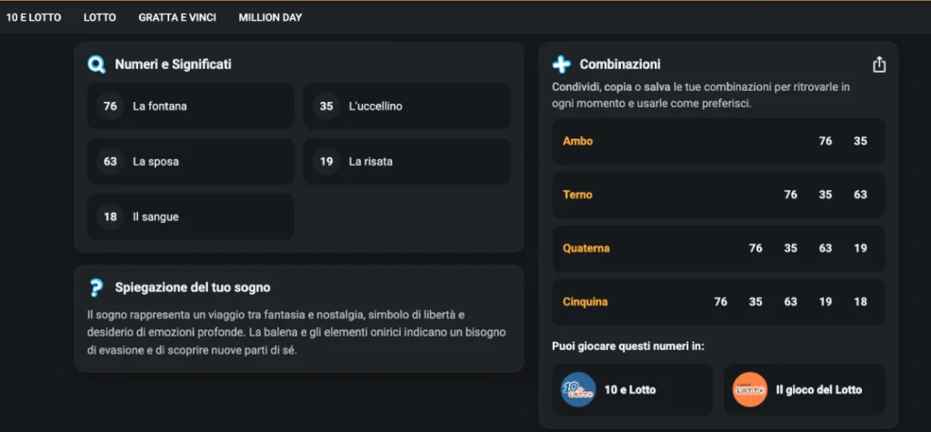 screenshot il sogno fa 90 planetwin365