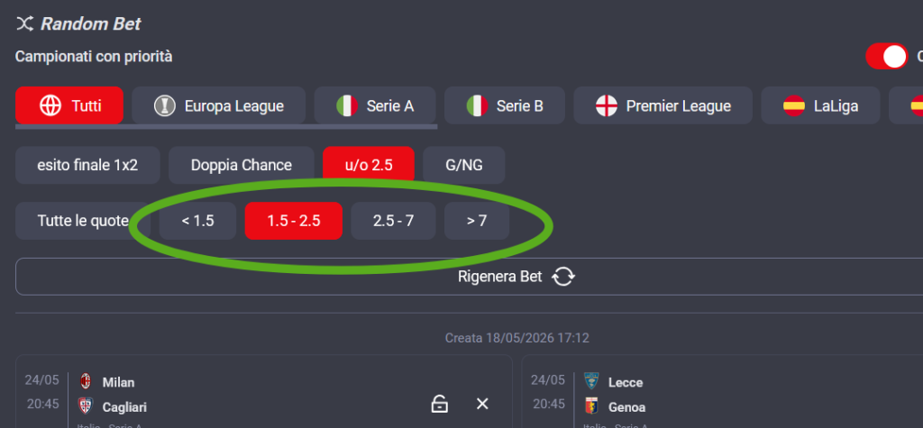 creenshot random bet sportium