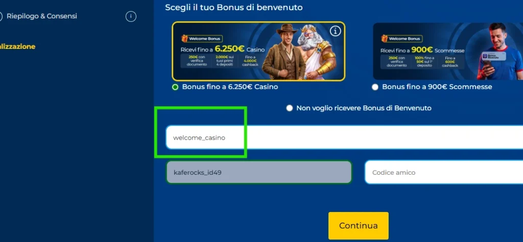 codice promo quigioco dove si trova