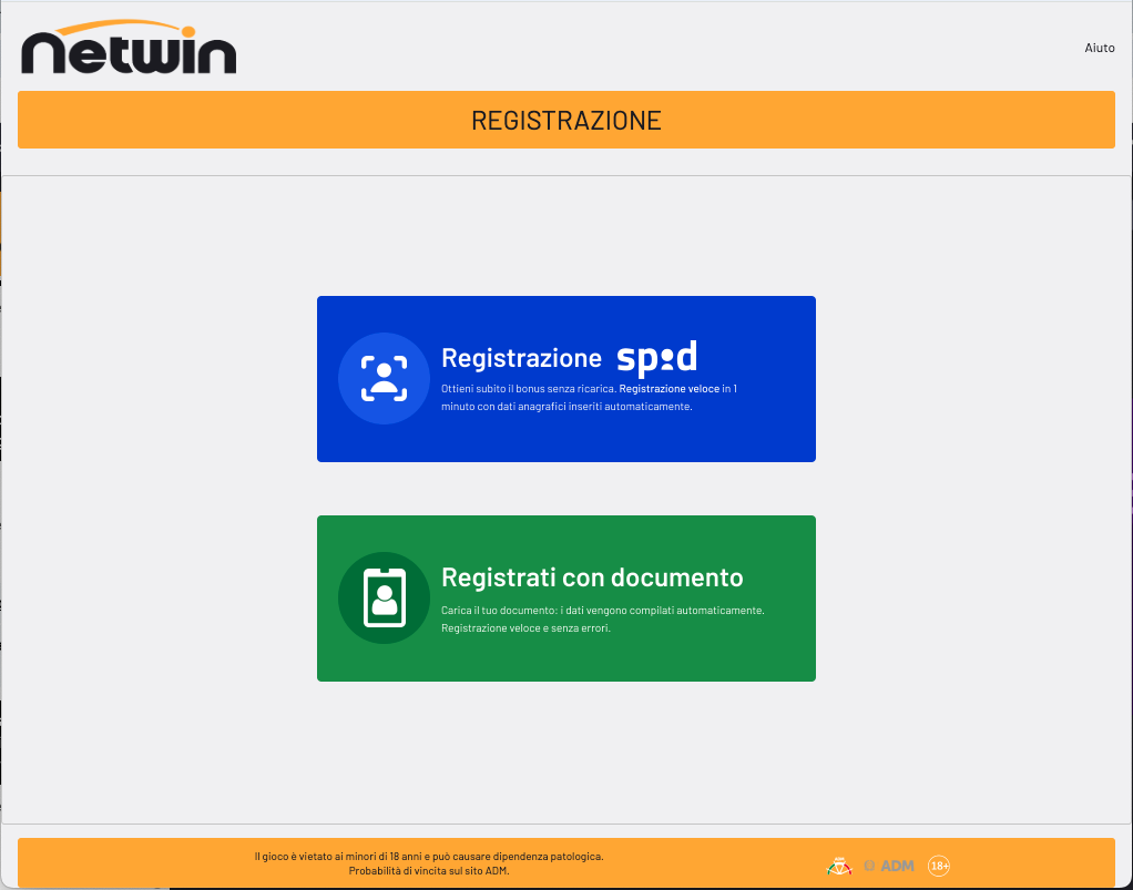 registrazione su netwin classica e spid