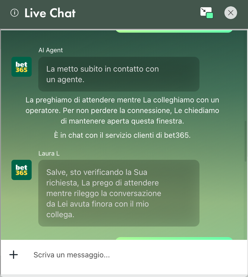 Bet365 customer care