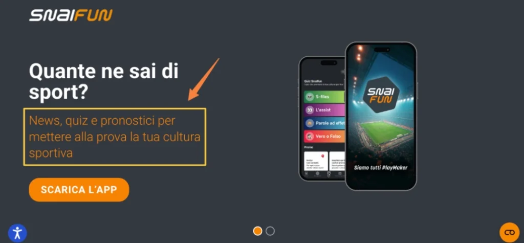 screenshot sezione snaifun