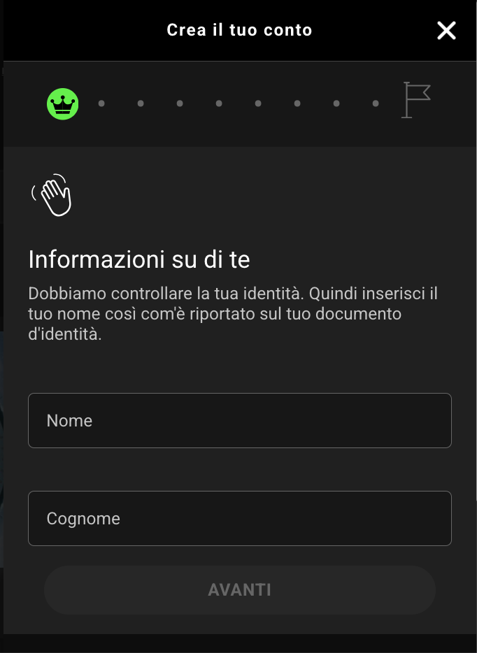Registrazione manuale 888